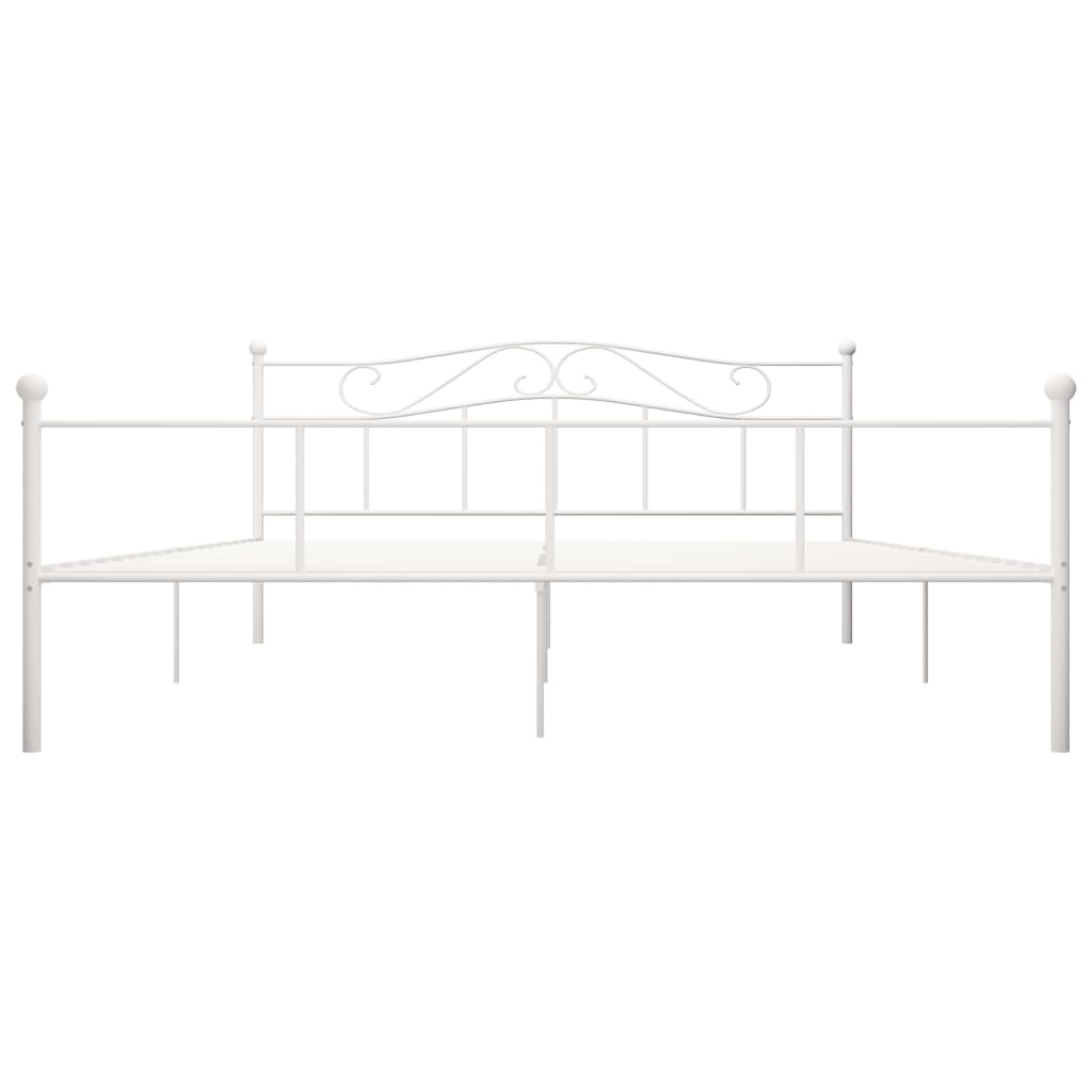 White Metal Super King Bed Frame 180x200 cm - vidaXL 284521