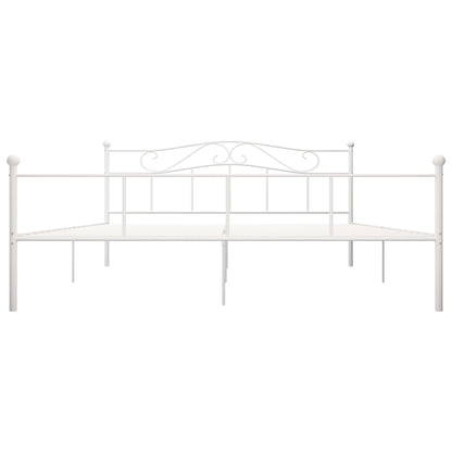 White Metal Super King Bed Frame 180x200 cm - vidaXL 284521