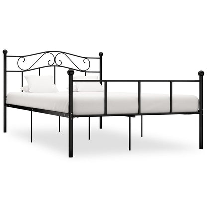 Black Metal 120x200 cm Bed Frame - vidaXL 284525 (No Mattress)