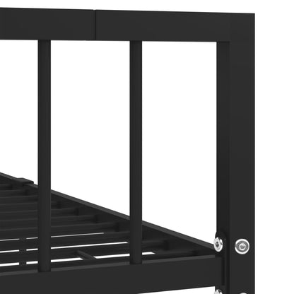 Black Metal Bed Frame 100x200 cm - vidaXL 284569 (No Mattress)