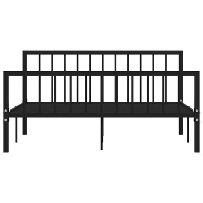 Stylish Black Metal Bed Frame 160x200 cm - vidaXL 284572