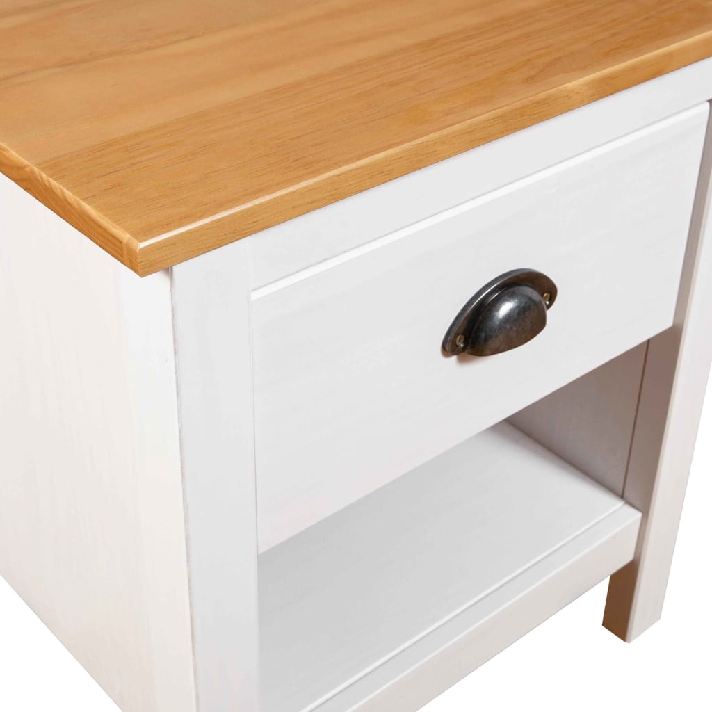 Solid Pine Wood Bedside Cabinets 2 pcs, Hill 46x35x49.5 cm
