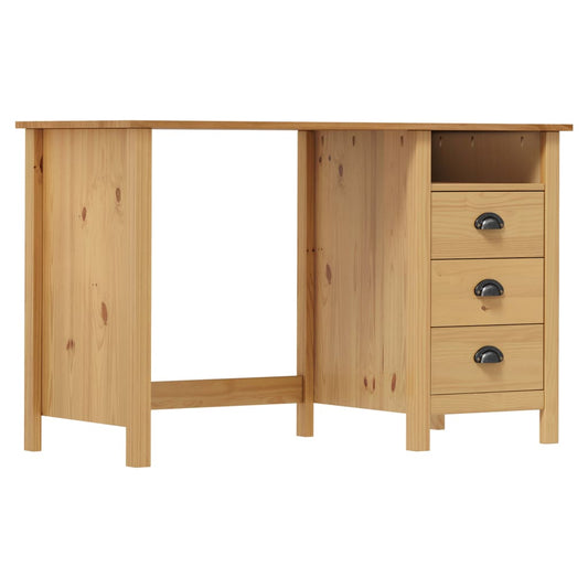 Solid Pine Desk Hill with 3 Drawers - 120x50x74 cm
