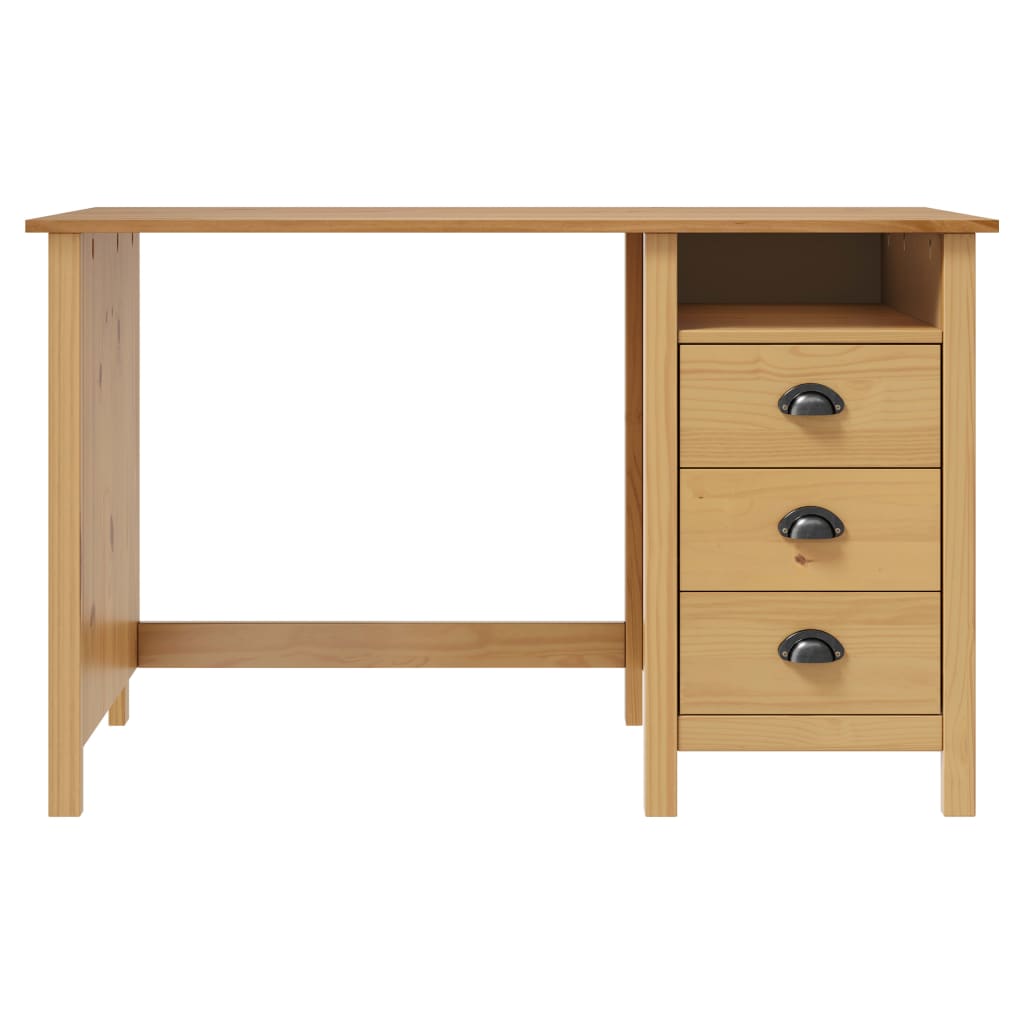 Solid Pine Desk Hill with 3 Drawers - 120x50x74 cm