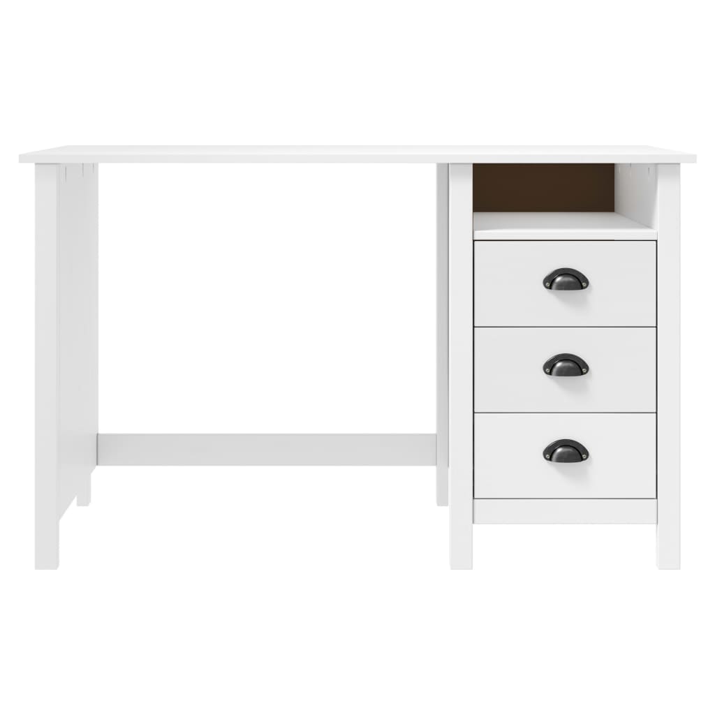 Solid Pine Wood Desk Hill - 3 Drawers, 120x50x74 cm