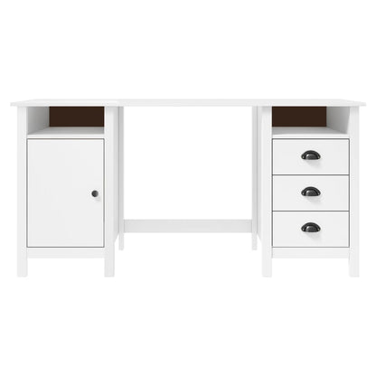 Solid Pine Wood Desk - Hill White, 150x50x74 cm