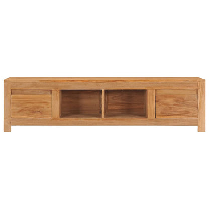 TV Cabinet 115x30x35 cm Solid Teak Wood