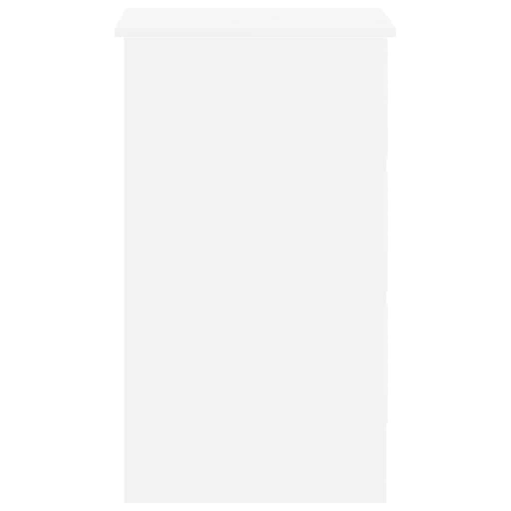 Compact White Desk 90x45x76 cm - Engineered Wood Design