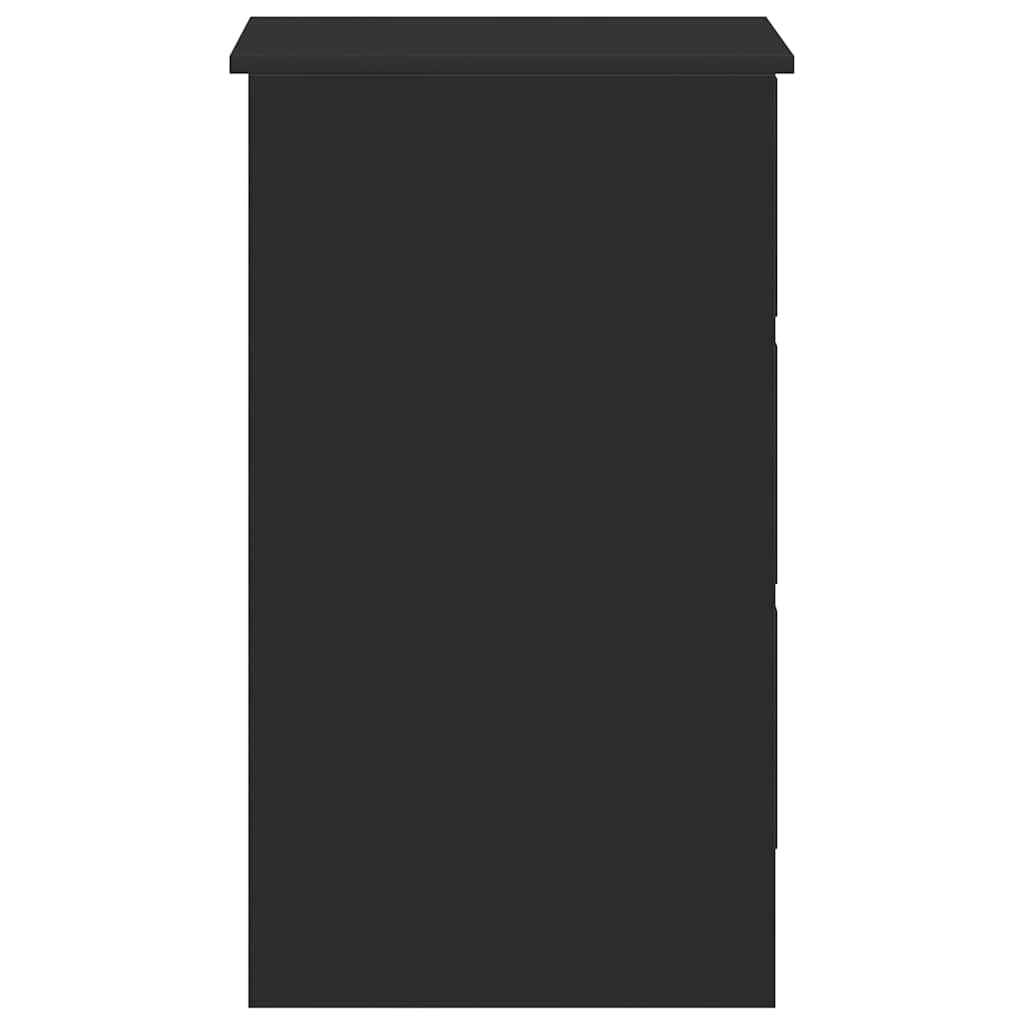 Sleek Black Engineered Wood Desk 90x45x76 cm