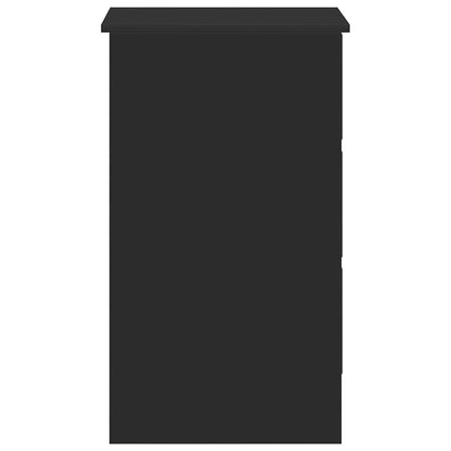 Sleek Black Engineered Wood Desk 90x45x76 cm