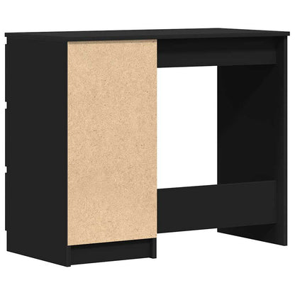 Sleek Black Engineered Wood Desk 90x45x76 cm