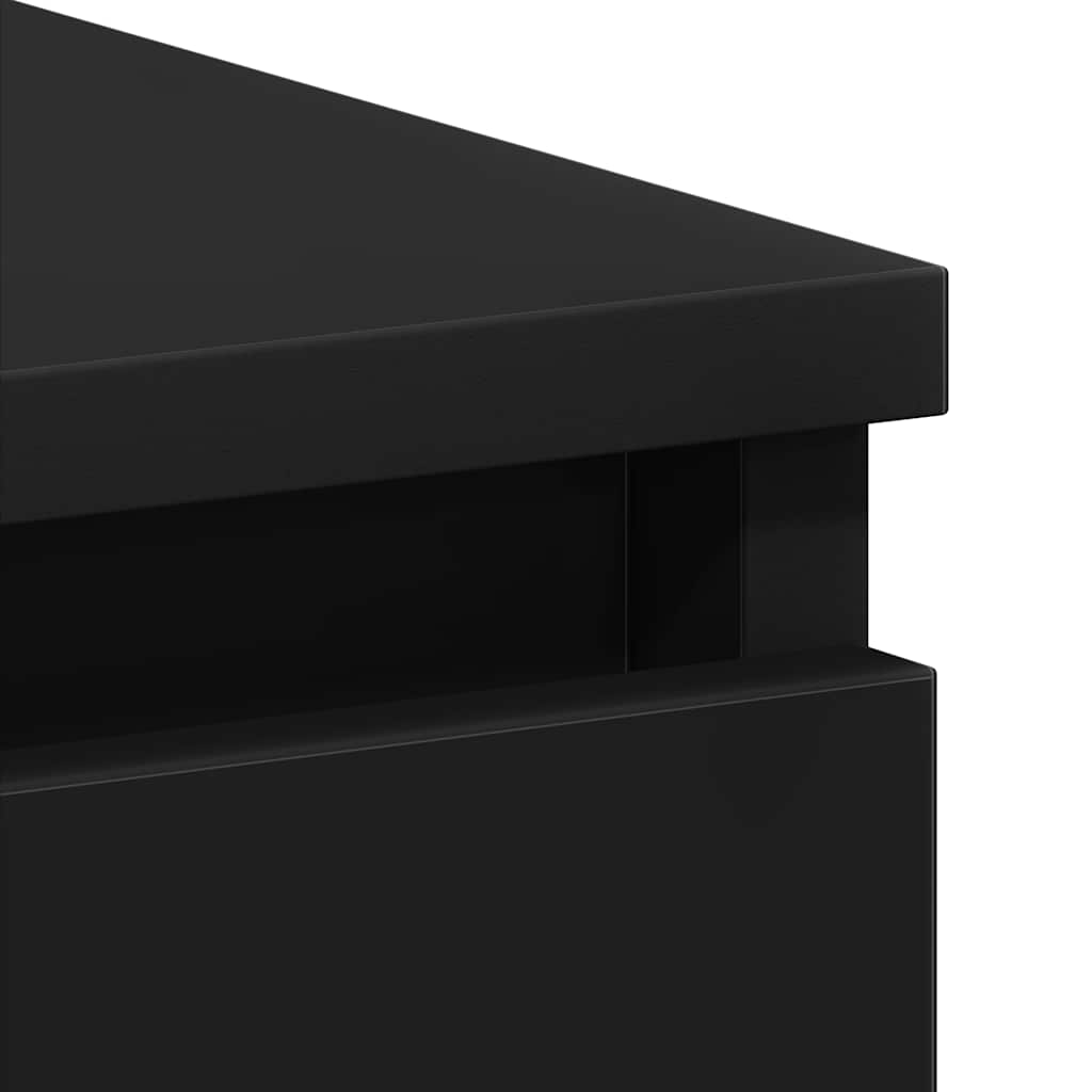 Sleek Black Engineered Wood Desk 90x45x76 cm