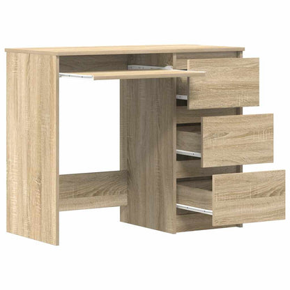 Sonoma Oak Desk 90x45x76 cm - Sturdy Engineered Wood Design