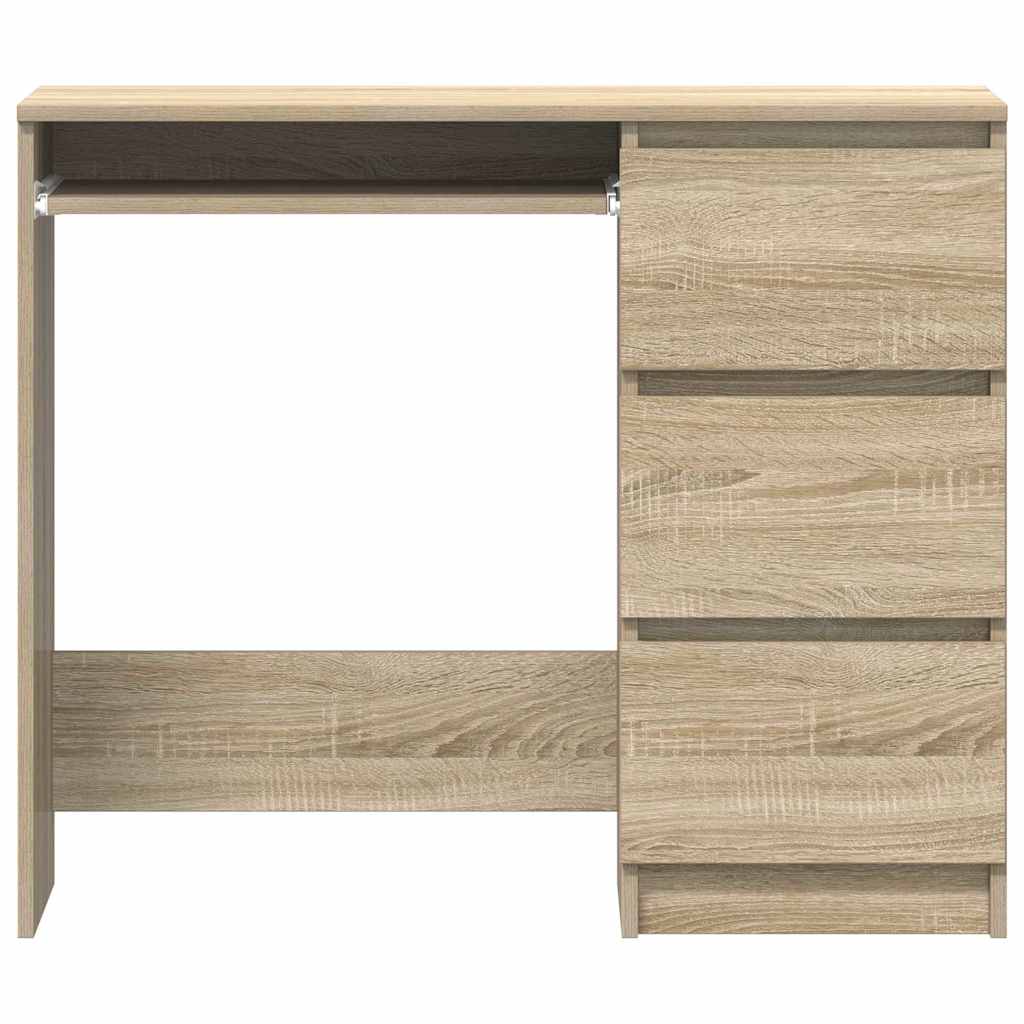 Sonoma Oak Desk 90x45x76 cm - Sturdy Engineered Wood Design