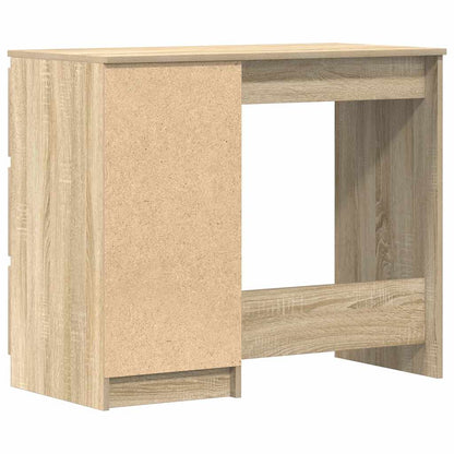 Sonoma Oak Desk 90x45x76 cm - Sturdy Engineered Wood Design