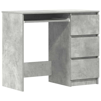 Concrete Grey Desk, 90x45x76 cm, Engineered Wood, Modern Design