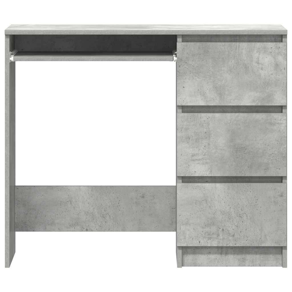Concrete Grey Desk, 90x45x76 cm, Engineered Wood, Modern Design
