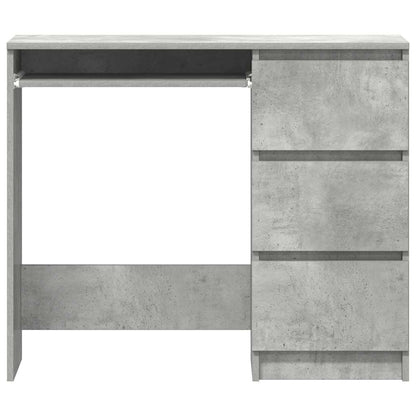 Concrete Grey Desk, 90x45x76 cm, Engineered Wood, Modern Design