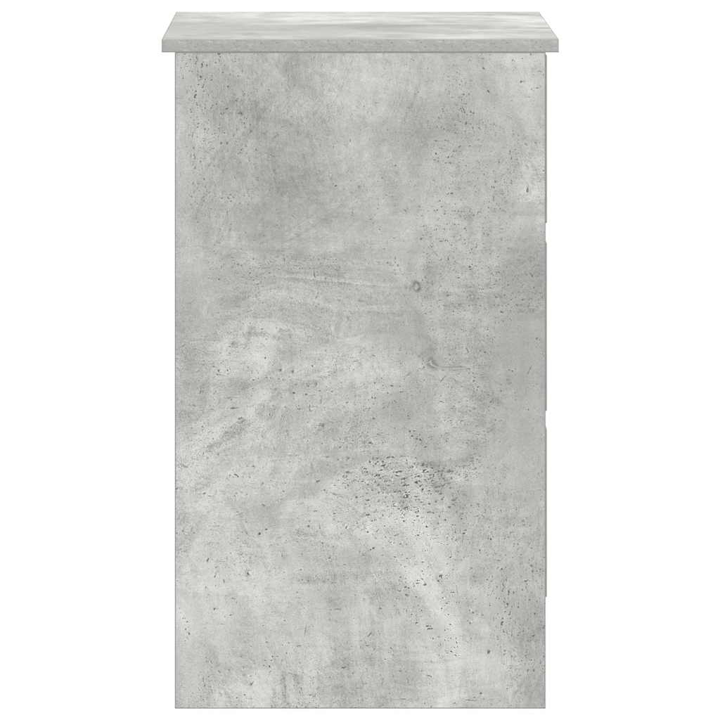 Concrete Grey Desk, 90x45x76 cm, Engineered Wood, Modern Design