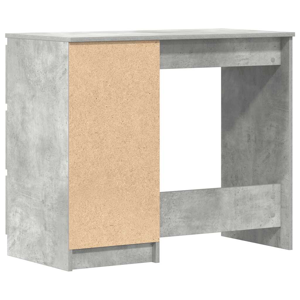 Concrete Grey Desk, 90x45x76 cm, Engineered Wood, Modern Design