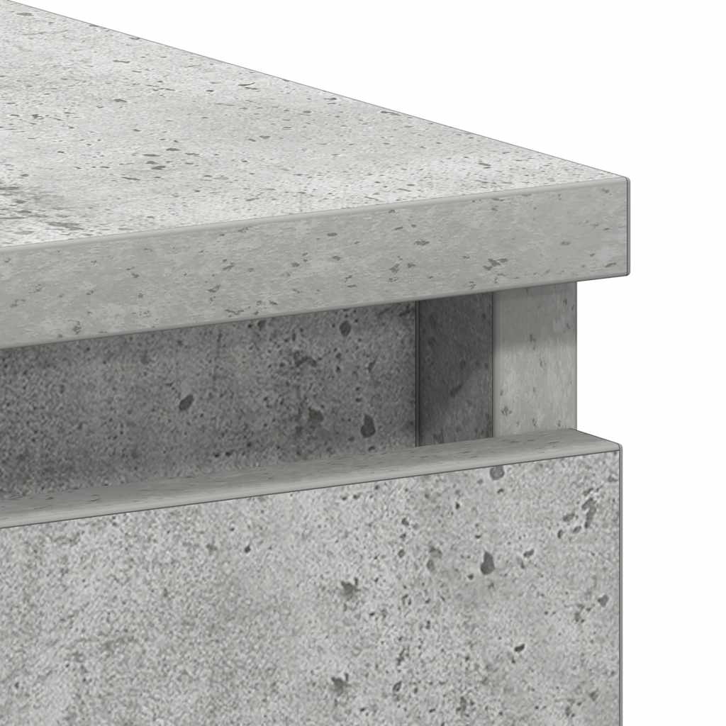 Concrete Grey Desk, 90x45x76 cm, Engineered Wood, Modern Design