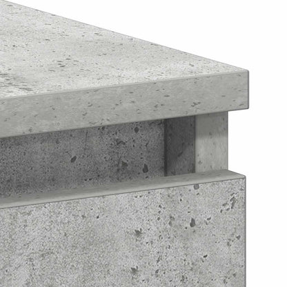 Concrete Grey Desk, 90x45x76 cm, Engineered Wood, Modern Design