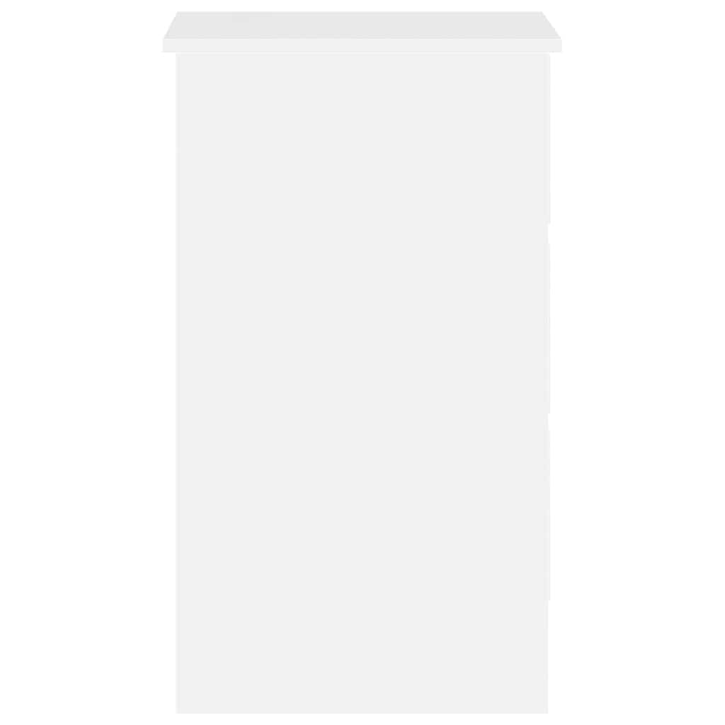 High Gloss White Desk 90x45x76 cm | Engineered Wood