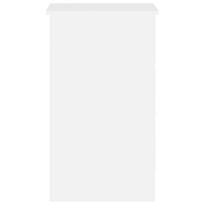 High Gloss White Desk 90x45x76 cm | Engineered Wood