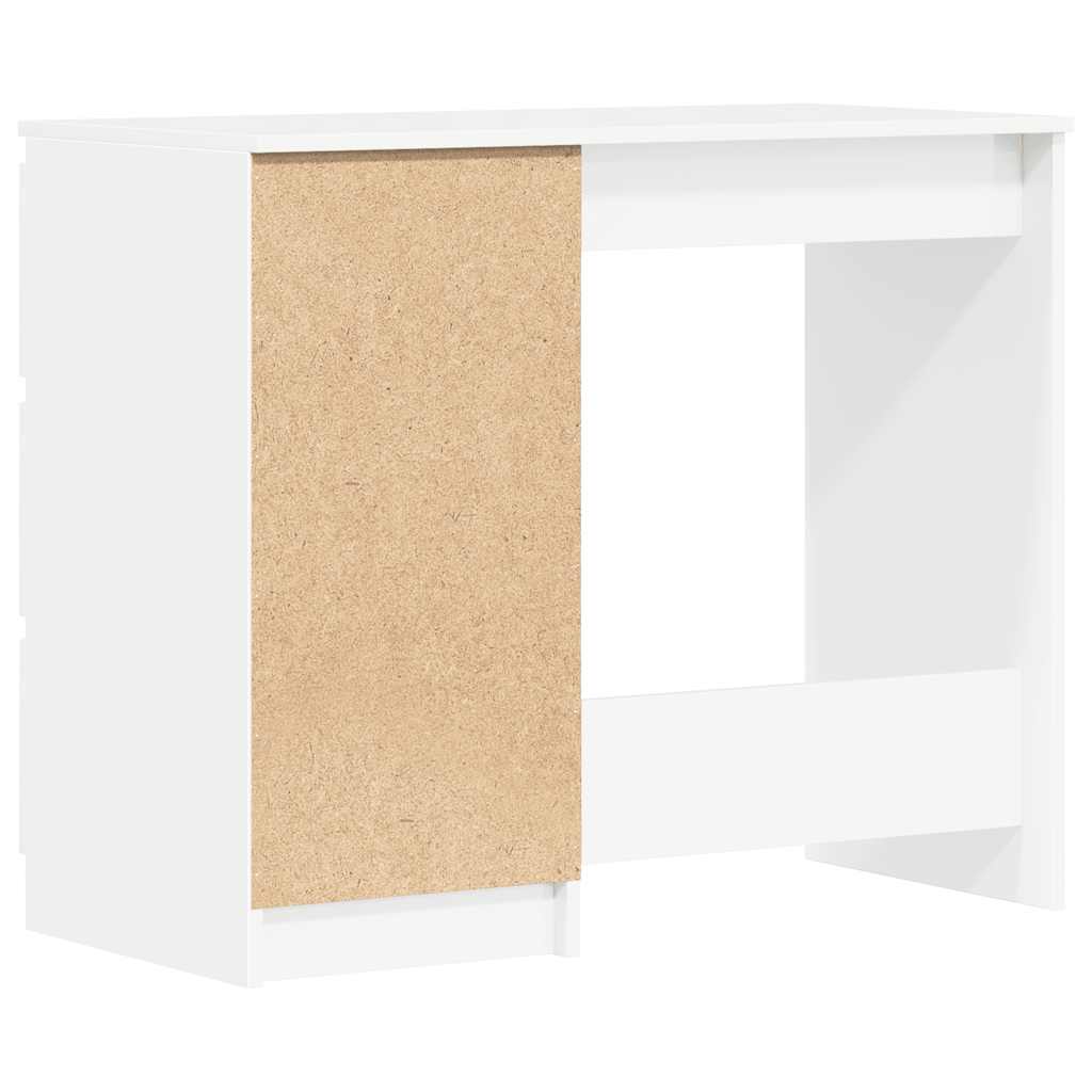 High Gloss White Desk 90x45x76 cm | Engineered Wood