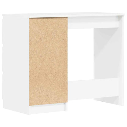 High Gloss White Desk 90x45x76 cm | Engineered Wood