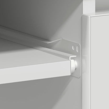 High Gloss White Desk 90x45x76 cm | Engineered Wood