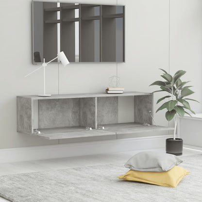 TV Cabinet Concrete Grey 120x30x30 cm Engineered Wood