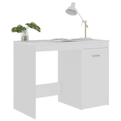 Sleek White Desk 100x50x76 cm - Engineered Wood Finish
