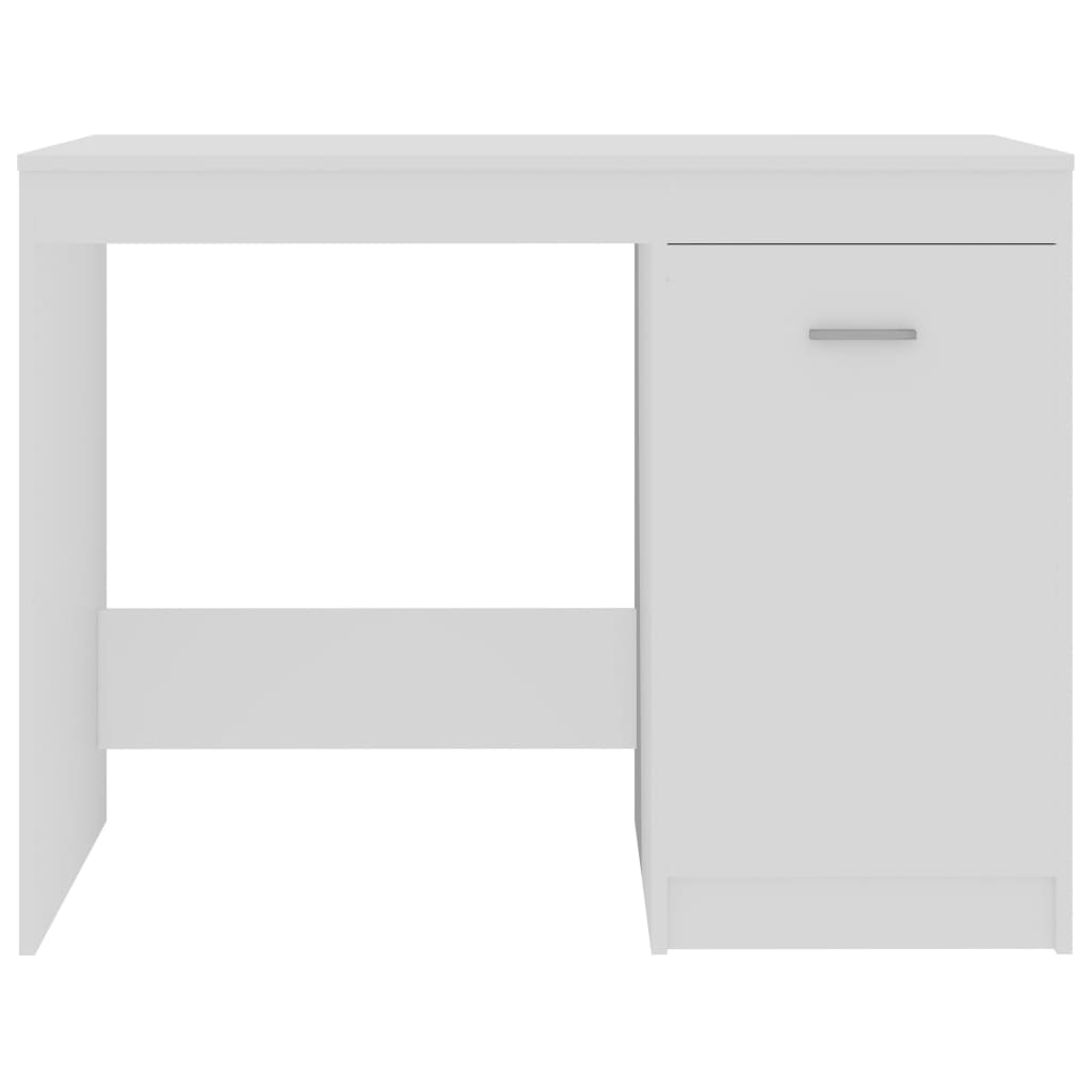 Sleek White Desk 100x50x76 cm - Engineered Wood Finish