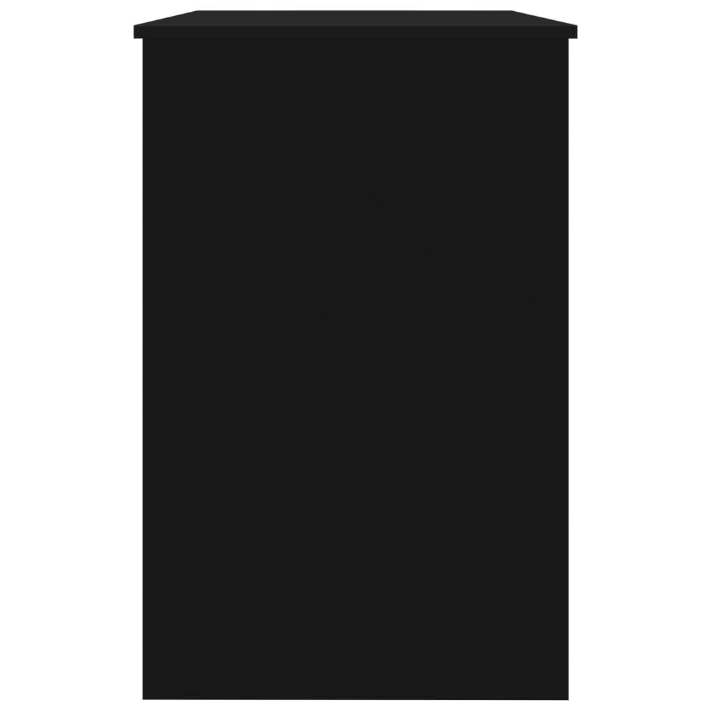 Sleek Black Engineered Wood Desk 100x50x76 cm