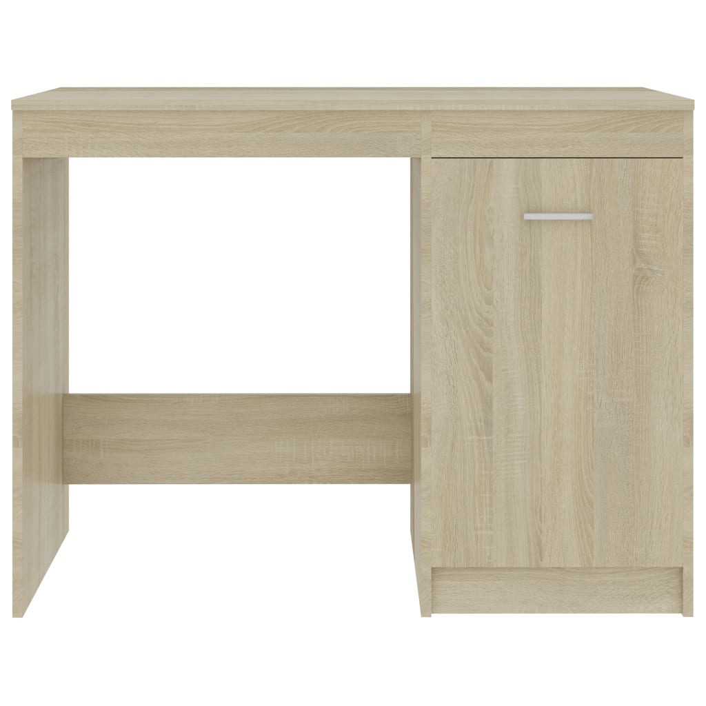 Compact Sonoma Oak Desk, 100x50x76 cm, Engineered Wood