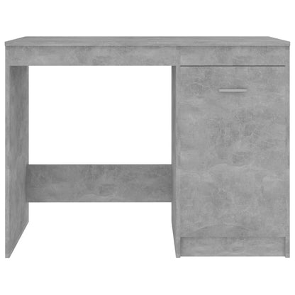 Sleek Concrete Grey Desk, 100x50x76 cm, Durable Engineered Wood