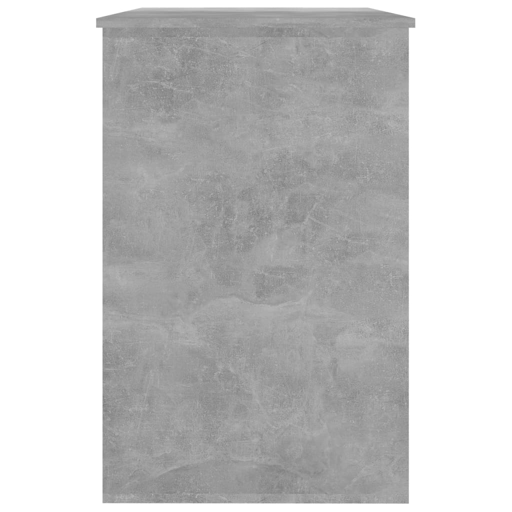 Sleek Concrete Grey Desk, 100x50x76 cm, Durable Engineered Wood
