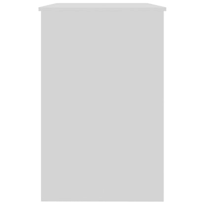 Sleek High Gloss White Desk, 100x50x76 cm, Engineered Wood