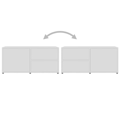 TV Cabinet White 80x34x36 cm Engineered Wood