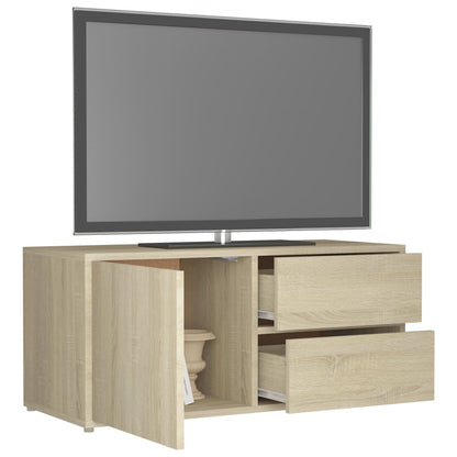 TV Cabinet Sonoma Oak 80x34x36 cm Engineered Wood
