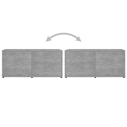 TV Cabinet Concrete Grey 80x34x36 cm Engineered Wood