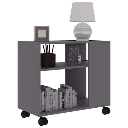 Side Table Grey 70x35x55 cm Engineered Wood