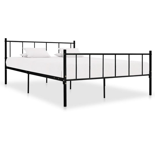 Super King Black Metal Bed Frame 180x200 cm - No Mattress Included