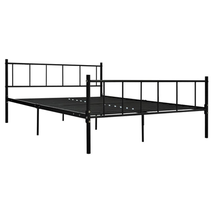 Super King Black Metal Bed Frame 180x200 cm - No Mattress Included