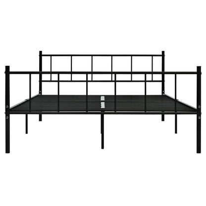 Super King Black Metal Bed Frame 180x200 cm - No Mattress Included