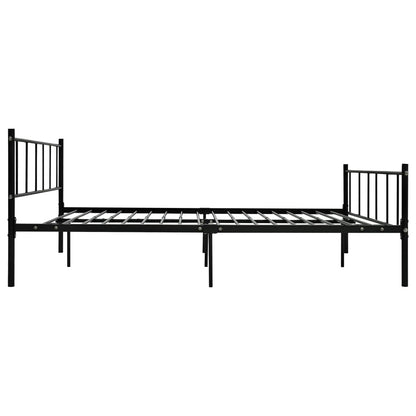 Super King Black Metal Bed Frame 180x200 cm - No Mattress Included