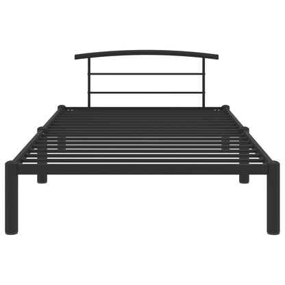Black Metal Bed Frame 100x200 cm - vidaXL 284657 (No Mattress)