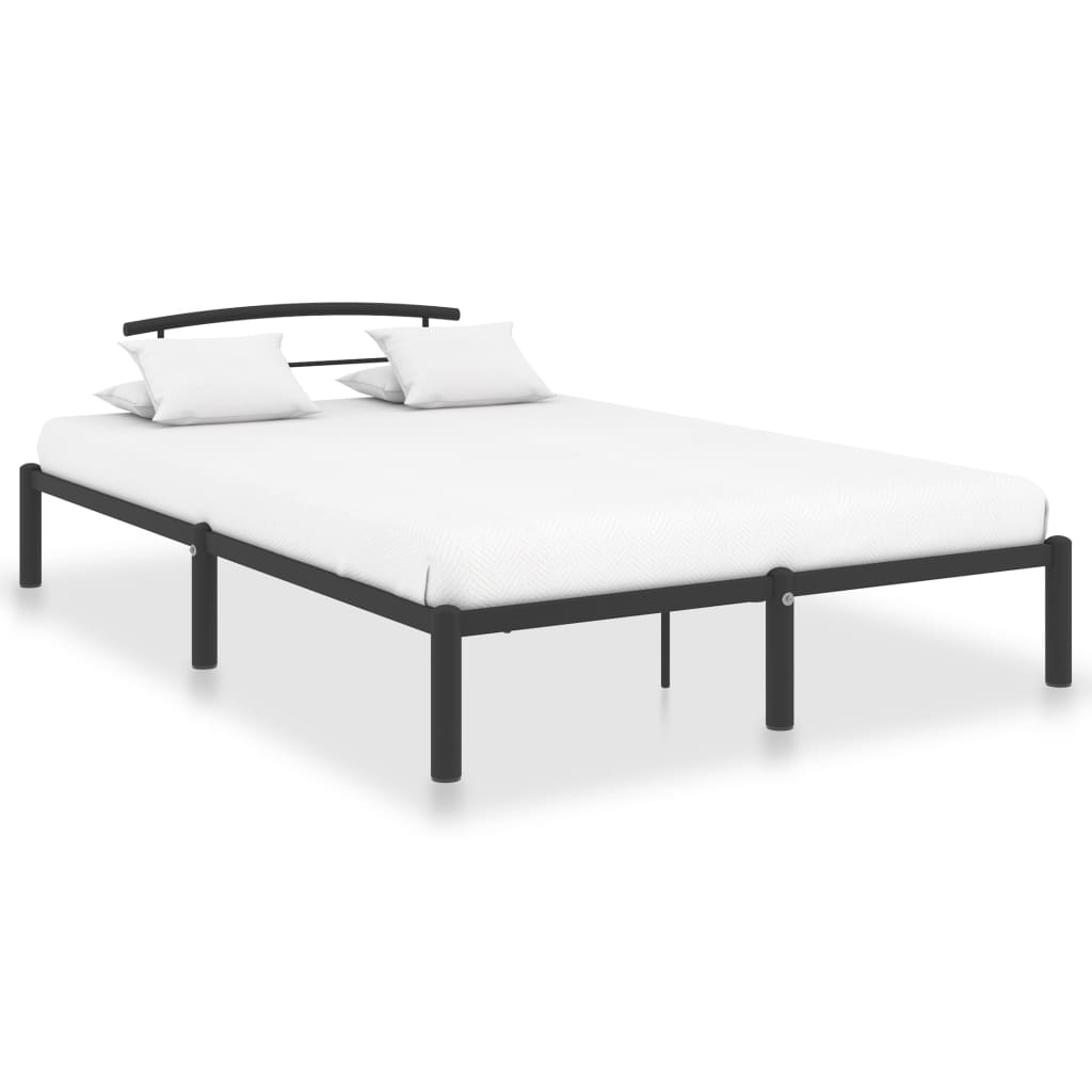 Stylish Black Metal Bed Frame 140x200 cm - vidaXL 284659