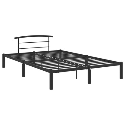 Stylish Black Metal Bed Frame 140x200 cm - vidaXL 284659